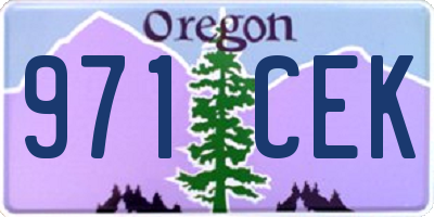 OR license plate 971CEK