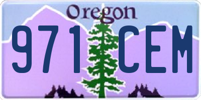 OR license plate 971CEM