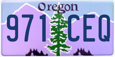 OR license plate 971CEQ