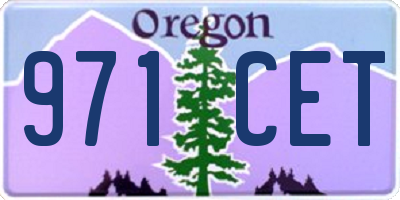 OR license plate 971CET