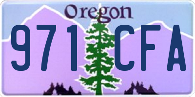 OR license plate 971CFA