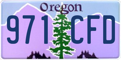 OR license plate 971CFD
