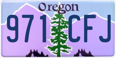 OR license plate 971CFJ