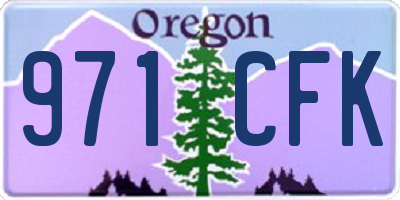 OR license plate 971CFK