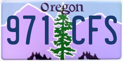 OR license plate 971CFS