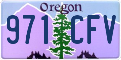 OR license plate 971CFV