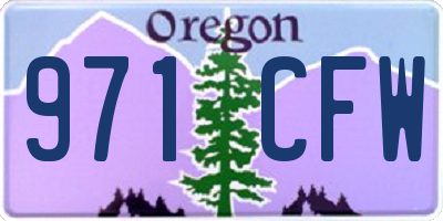 OR license plate 971CFW