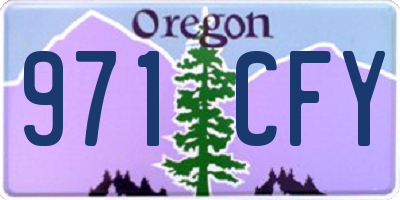 OR license plate 971CFY