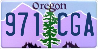 OR license plate 971CGA