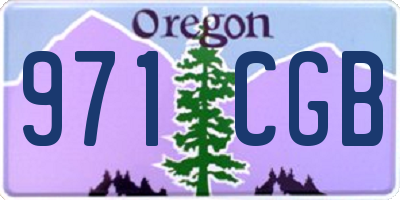 OR license plate 971CGB