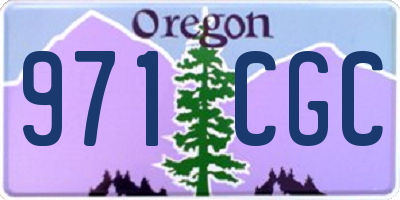 OR license plate 971CGC