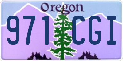 OR license plate 971CGI