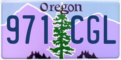 OR license plate 971CGL