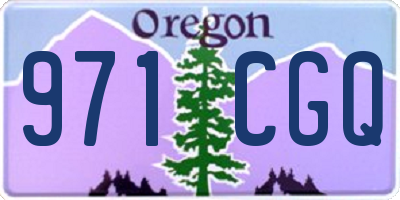 OR license plate 971CGQ