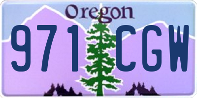 OR license plate 971CGW