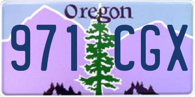 OR license plate 971CGX