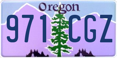 OR license plate 971CGZ