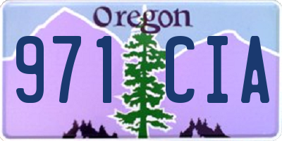 OR license plate 971CIA
