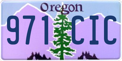 OR license plate 971CIC