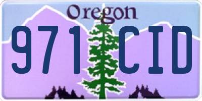 OR license plate 971CID