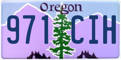 OR license plate 971CIH