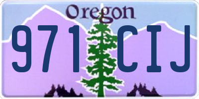 OR license plate 971CIJ