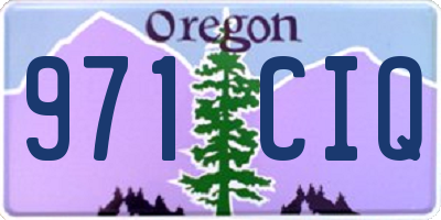 OR license plate 971CIQ