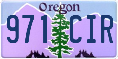 OR license plate 971CIR