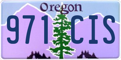 OR license plate 971CIS