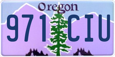 OR license plate 971CIU