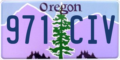 OR license plate 971CIV