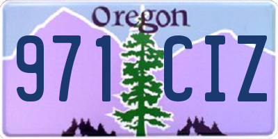 OR license plate 971CIZ