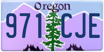 OR license plate 971CJE