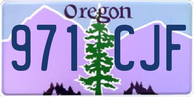 OR license plate 971CJF