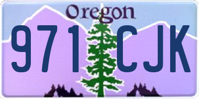 OR license plate 971CJK