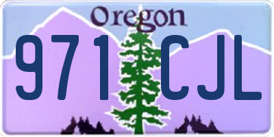 OR license plate 971CJL