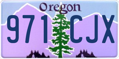 OR license plate 971CJX