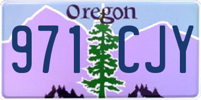 OR license plate 971CJY