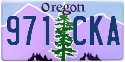 OR license plate 971CKA