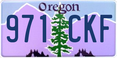 OR license plate 971CKF