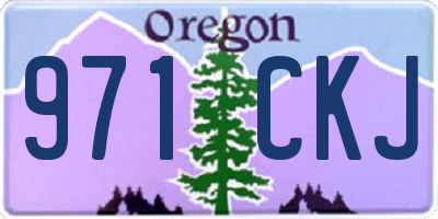 OR license plate 971CKJ