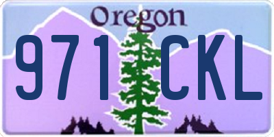 OR license plate 971CKL