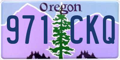 OR license plate 971CKQ