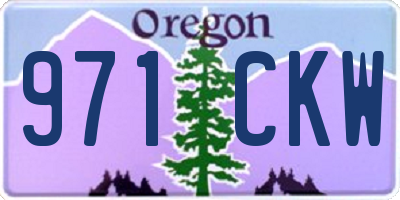 OR license plate 971CKW