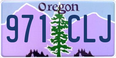 OR license plate 971CLJ