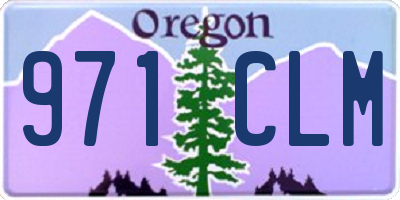 OR license plate 971CLM
