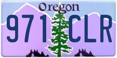 OR license plate 971CLR