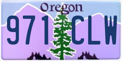 OR license plate 971CLW