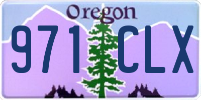 OR license plate 971CLX