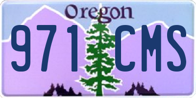 OR license plate 971CMS